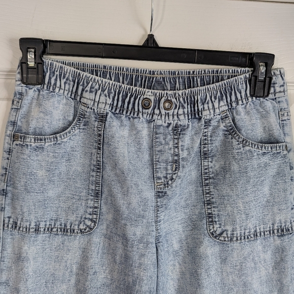 Justice Girls Acid Wash Distressed Jeans Size 18 - Picture 3 of 7